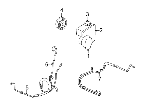 2006 Pontiac Montana P/S Pump & Hoses Diagram