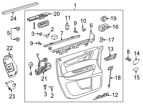 2015 Chevy Traverse Nameplate, Front Diagram for 25868416