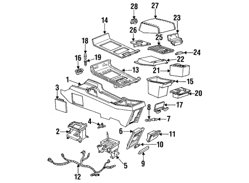 1993 Buick Riviera Ashtray Diagram for 3521169