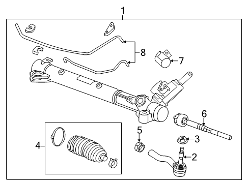2009 Cadillac CTS Steering Gear & Linkage Diagram