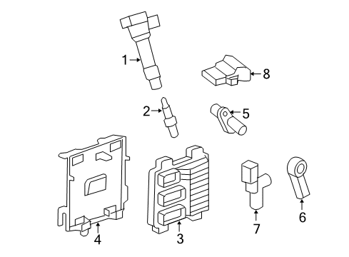 2017 GMC Acadia Mount Bracket Diagram for 84672986