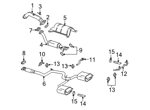 2003 Chevy Impala Exhaust System Diagram 2 - Thumbnail