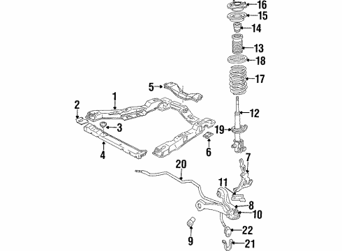 1986 Buick Century Stabilizer Bar Bushing Diagram for 14093234