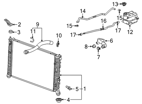 2020 GMC Sierra 2500 HD Radiator Diagram for 84565799