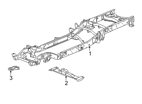 2009 Chevy Silverado 2500 HD Frame & Components Diagram 2 - Thumbnail