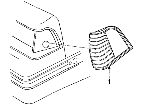 1987 Oldsmobile Cutlass Cruiser Side Marker Lamps Diagram 2 - Thumbnail