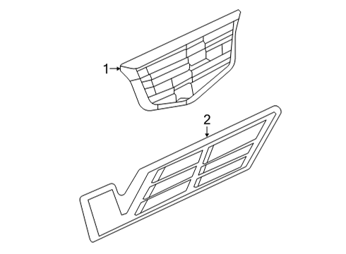 2025 Cadillac CT5 Exterior Trim - Fender Diagram