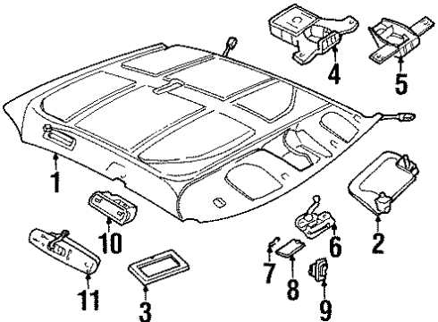1996 Pontiac Bonneville Bulb Diagram for 9428429