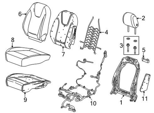 2022 Buick Encore GX Driver Seat Components Diagram 2 - Thumbnail