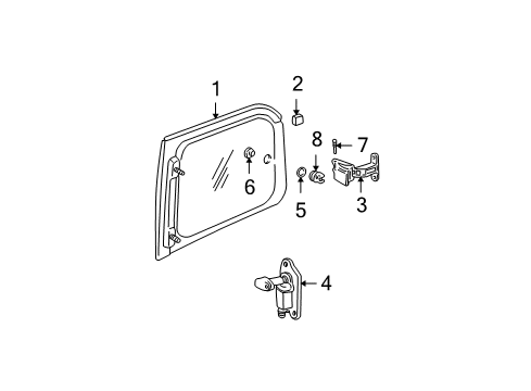 2002 Chevy Venture Glass - Side Panel Diagram
