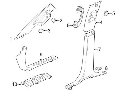 2025 Chevy Silverado 3500 HD Interior Trim - Cab Diagram 2 - Thumbnail