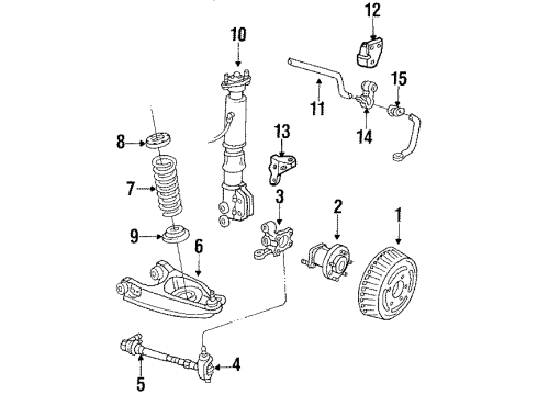 1985 Buick Electra Stabilizer Bar Diagram for 10207649