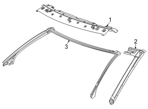 2025 Chevy Corvette Windshield Header & Components Diagram