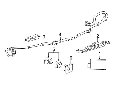 2020 Buick Envision Electrical Components - Rear Bumper Diagram