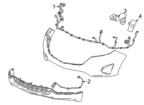 2022 GMC Terrain Bumper & Components - Front Diagram 3 - Thumbnail