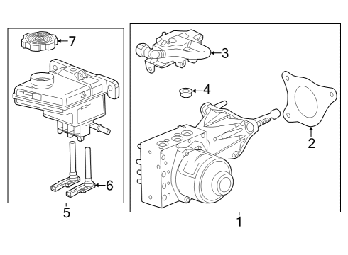 2024 Cadillac LYRIQ Master Cylinder Assy Gasket Diagram for 85579359