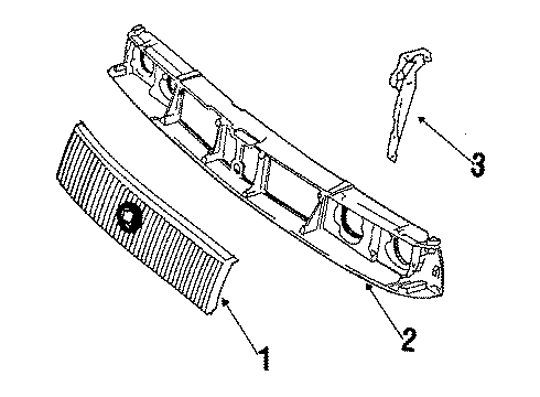 1990 Buick Electra Grille & Components Diagram