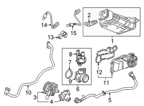 2023 Cadillac XT6 Canister, Fuel Tank Evaporator/Purge Control Diagram for 86801229