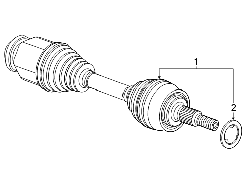 2025 Cadillac ESCALADE IQ Drive Axles - Front Diagram