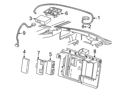 2004 Cadillac Seville Communication System Components Diagram