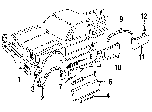 1991 GMC Syclone Ground Effects Diagram