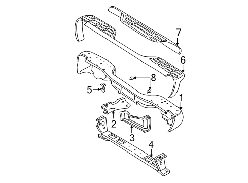 2006 Chevy Suburban 2500 Bumper & Components - Rear Diagram