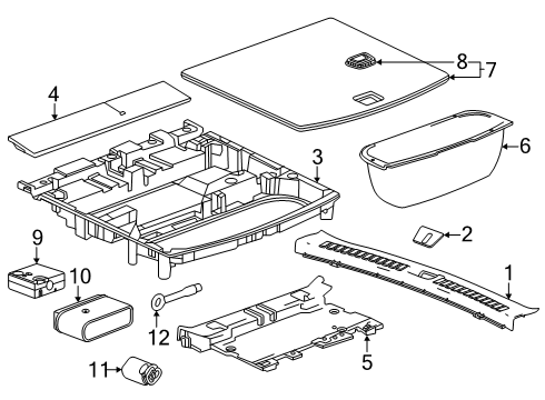 2024 Chevy Blazer EV Interior Trim - Rear Body Diagram