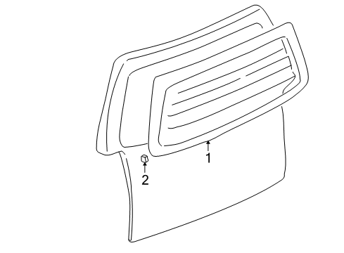 2006 Saturn Relay Glass - Lift Gate Diagram