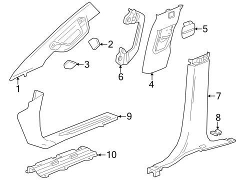 2024 Chevy Silverado 2500 HD Interior Trim - Cab Diagram 3 - Thumbnail