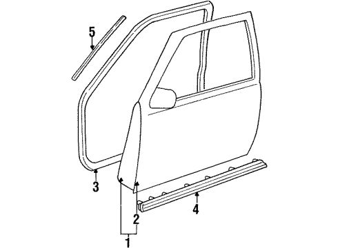 1991 Chevy C2500 Door & Components Diagram