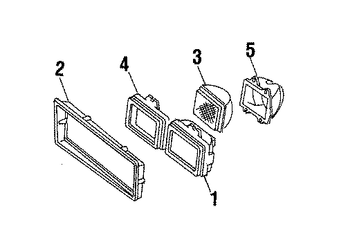 1987 Chevy Monte Carlo Headlamps Diagram 2 - Thumbnail