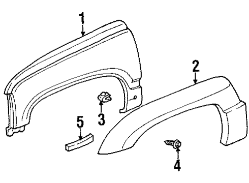 2000 GMC Yukon Flare Bolt Diagram for 15613054