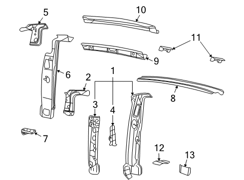 2002 GMC Savana 3500 Rear Body Diagram