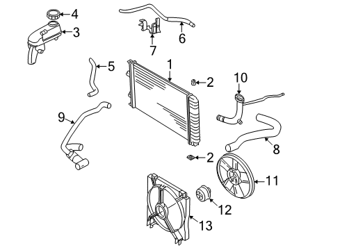2000 Pontiac Sunfire Inlet Pipe, Upper Diagram for 24577029