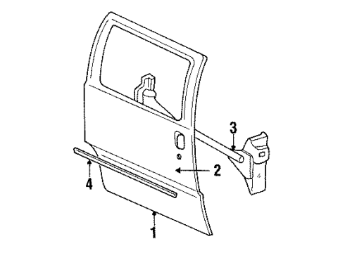 1990 Chevy Lumina APV Door & Components Diagram