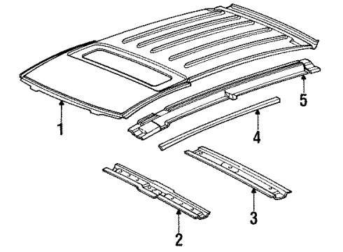 1994 Chevy Caprice Roof & Components Diagram 2 - Thumbnail