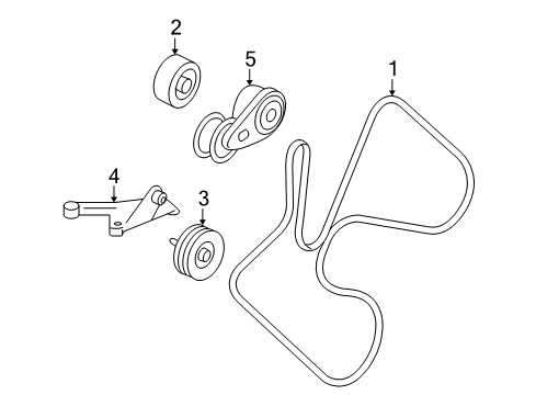 2009 Chevy Silverado 2500 HD Idler Pulley Diagram for 98057284