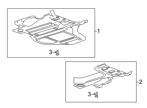 2016 Chevy Malibu Limited Splash Shield, Rear Driver Side Diagram for 23258347