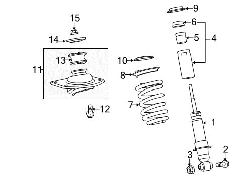 2013 Chevy Camaro Struts & Components Diagram