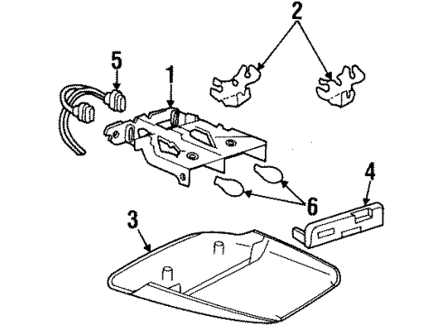1993 Pontiac Grand Am High Mount Lamps Diagram