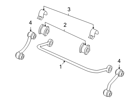 2004 Pontiac GTO Stabilizer Bar & Components Diagram 4 - Thumbnail