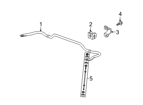 2010 Saturn Outlook Stabilizer Bar & Components Diagram 4 - Thumbnail