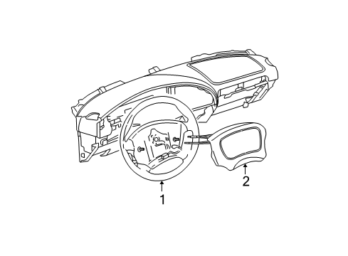 1998 Chevy Malibu Steering Wheel & Trim Diagram