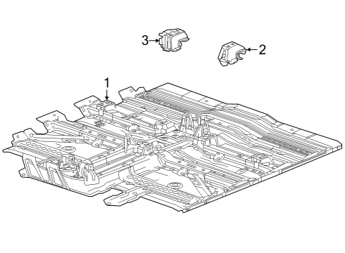 2025 Cadillac LYRIQ Floor & Rails Diagram