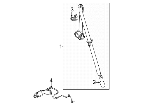 2025 Cadillac ESCALADE IQ Retractor Kit-Rear Seat Belt *Backen Blackk Diagram for 85711166
