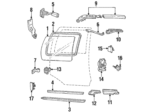1992 Pontiac Trans Sport Front Door Diagram