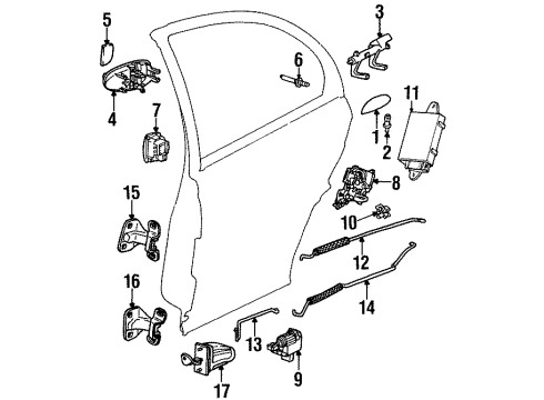 1998 Saturn SL2 Rear Door Diagram