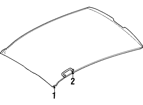 1992 Oldsmobile Achieva Interior Trim - Roof Diagram
