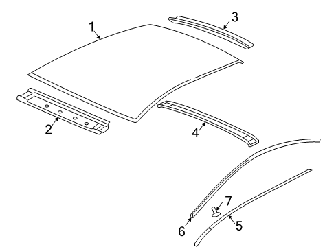 2007 Pontiac G6 Roof & Components Diagram 2 - Thumbnail