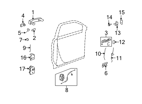 2010 Chevy Traverse Front Door Diagram